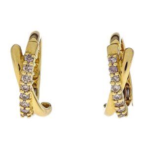 Hoop Earrings Clip-On Diamond 18K Jewelry 155837